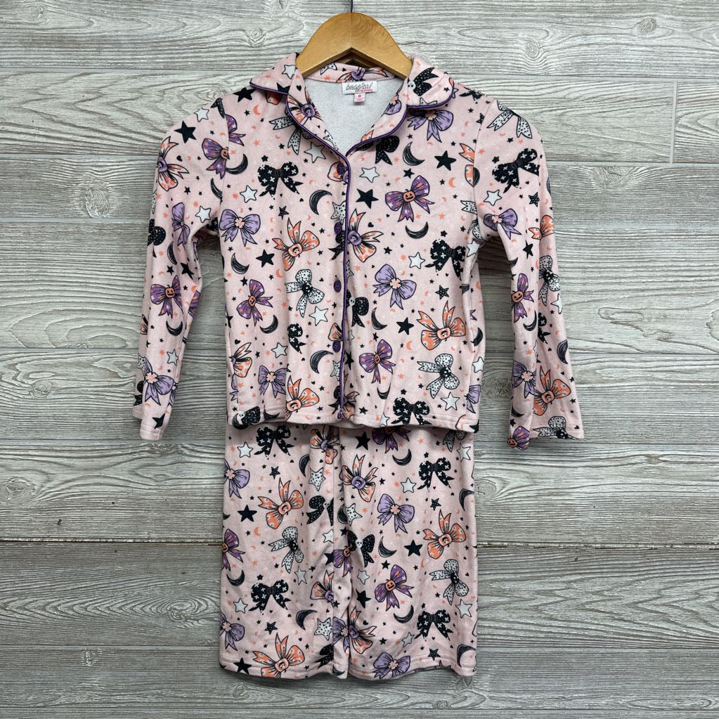 Plush Button Up 2 Pc Pj Bows 6