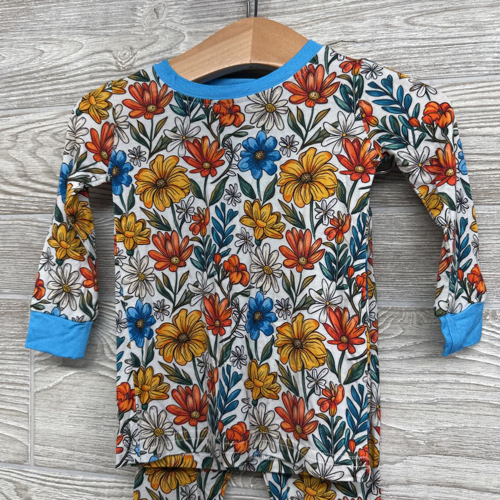 NEW 2 Pc Bamboo Pj Flowers 6-12M