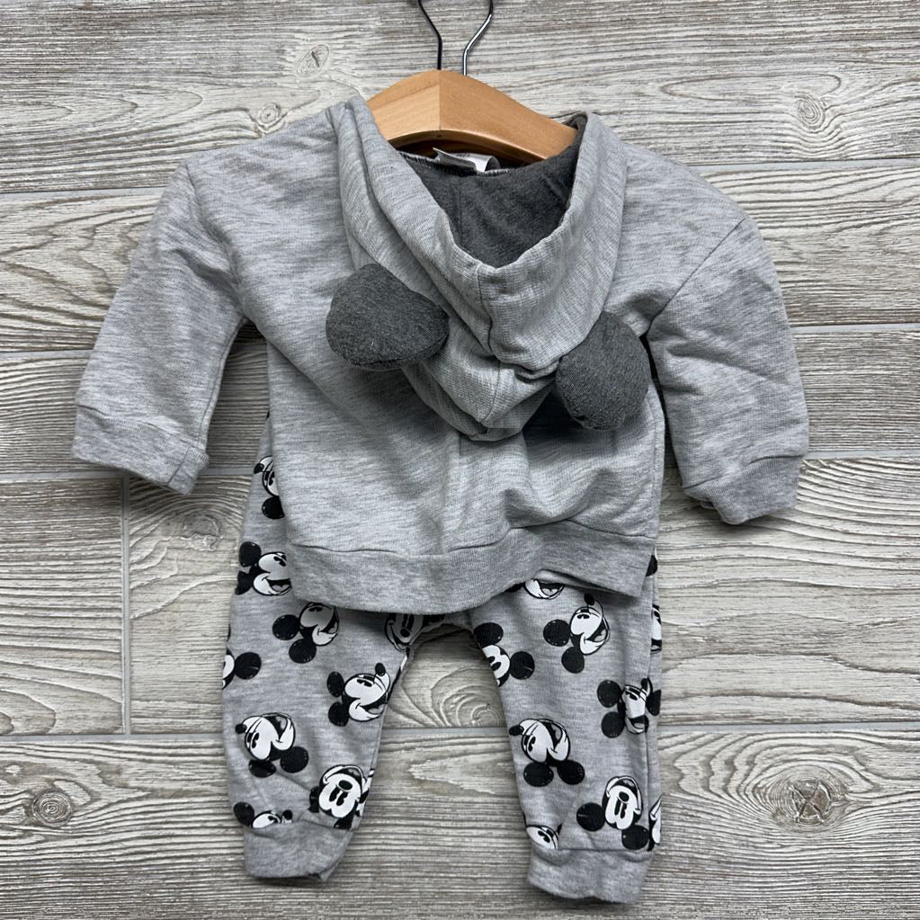 Mickey Hooded Sweatshirt & Pants 12M