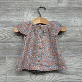 Organic Button Up Shirt & Shorts Flowers 6M