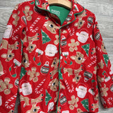 2 Pc Button Up Pj Santa & Rudolph 5t
