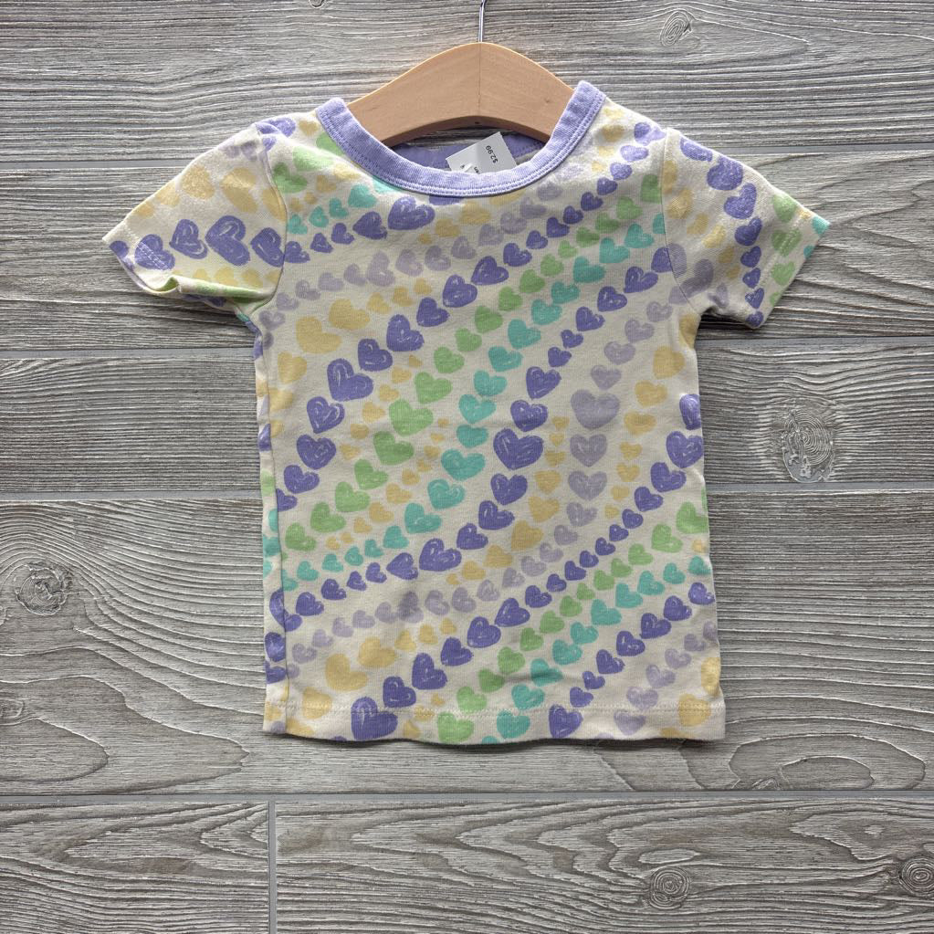 Organic 2 Pc Pj Hearts 2t
