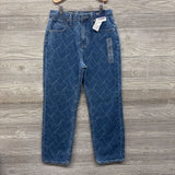 NEW High Rise Slouchy Straight Jeans Hearts 14