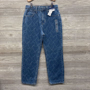 NEW High Rise Slouchy Straight Jeans Hearts 14