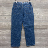 NEW High Rise Slouchy Straight Jeans Hearts 14