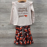 LS Shirt Chunky Thighs & Pumpkin Pies & Flare Pants Pies 5y