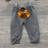 LS Bodysuit My First Turkey Day & Pants Stripes 0-3M