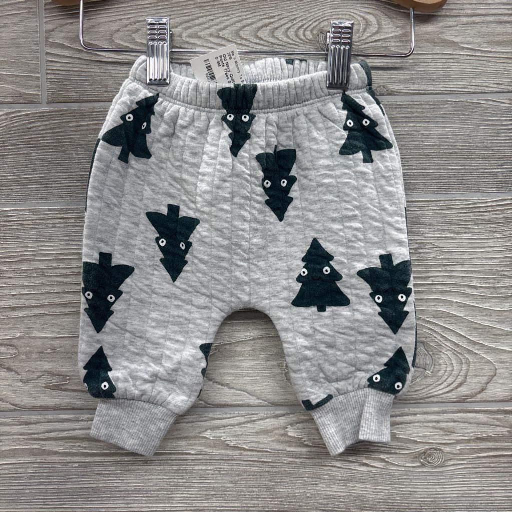 Quilted Jogger Pants Trees 0-3M