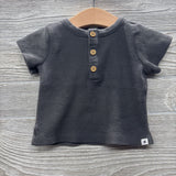 Henley Waffle Knit Shirt & Pants Stripes 0-3M