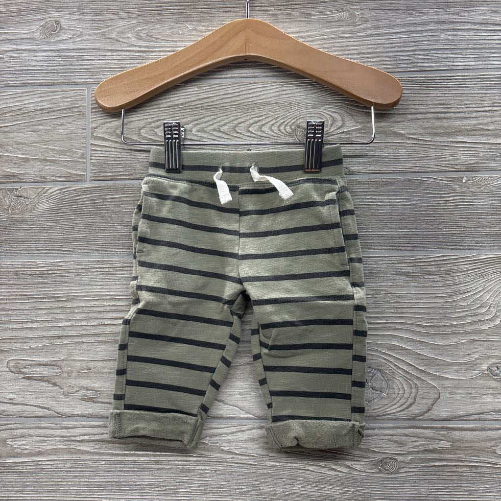 Henley Waffle Knit Shirt & Pants Stripes 0-3M