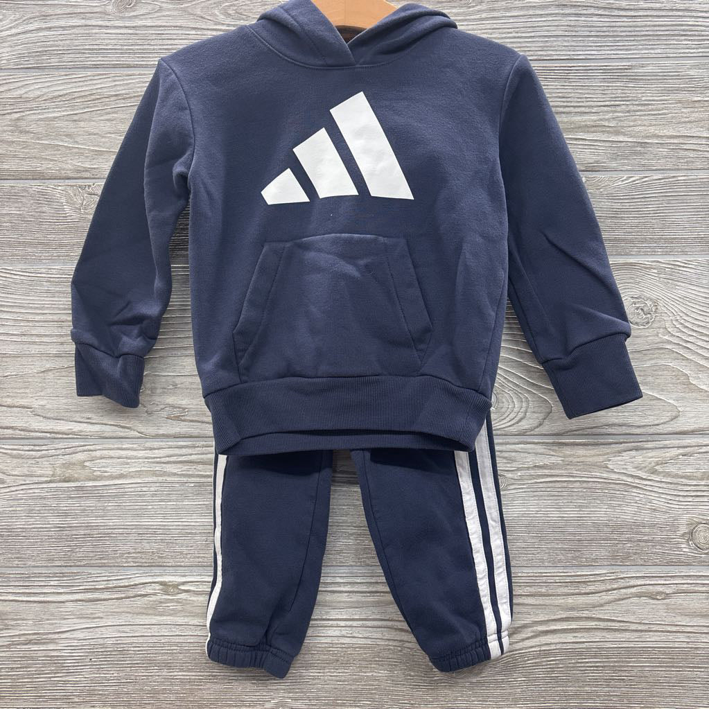 Hooded Sweatshirt Logo & Side Stripe Sweatpants 2t