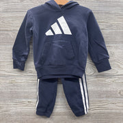 Hooded Sweatshirt Logo & Side Stripe Sweatpants 2t