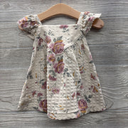 Flutter Sleeve 2 Pc Dress Flowers 6-9M