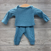Ribbed LS Bodysuit & Pants Dots NB