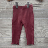 Ribbed Crewneck Strawberries & Ribbed Pants 6M