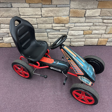 Pedal Go Kart W/ Adjustable Bucket Seat, 12 Inch EVA Foam Plastic Wheels, Handbrake for Rear Wheels