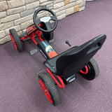 Pedal Go Kart W/ Adjustable Bucket Seat, 12 Inch EVA Foam Plastic Wheels, Handbrake for Rear Wheels