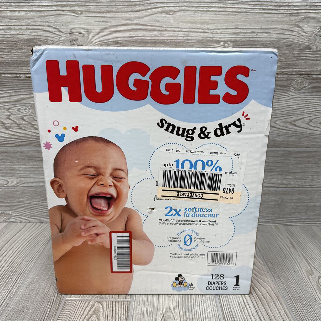 NEW 128Pk Snug & Dry Diapers