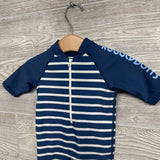 NEW LS Zip Up Swimsuit Stripes 0-3M