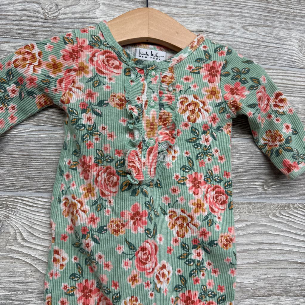 Ribbed Outfit Flowers & Ruffles 3-6M