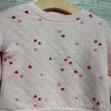 Quilted Crewneck Hearts 12M