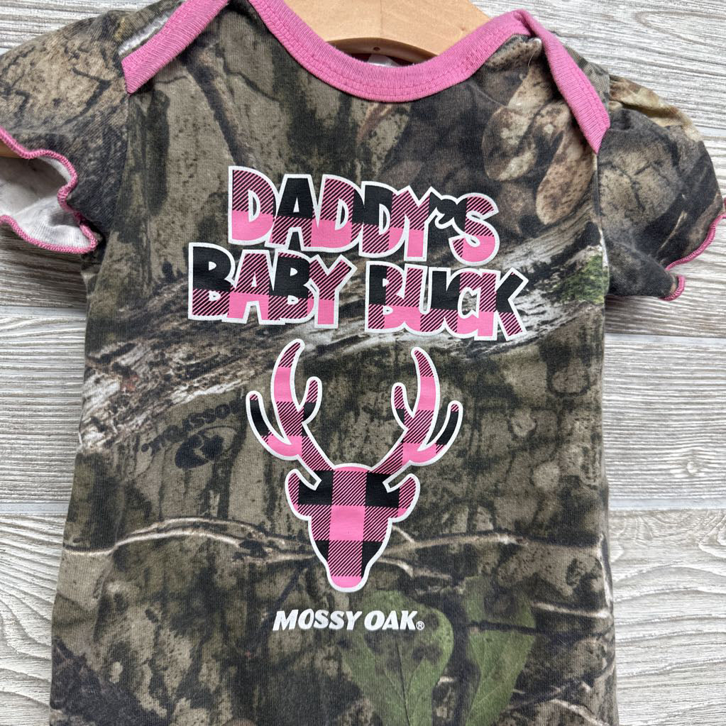 Bodysuit Daddy's Baby Buck Camo Plaid 6-9M
