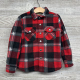 Sherpa Lined Fleece Button Up Plaid Jacket 4-5