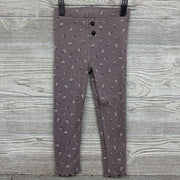 Waffle Knit Pants Flowers 3t