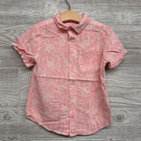 Button Up SS Shirt Tigers & Leaves 4-5