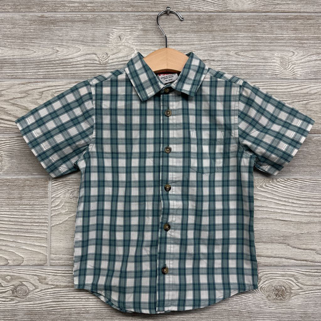 Button Up SS Shirt Gingham 4t