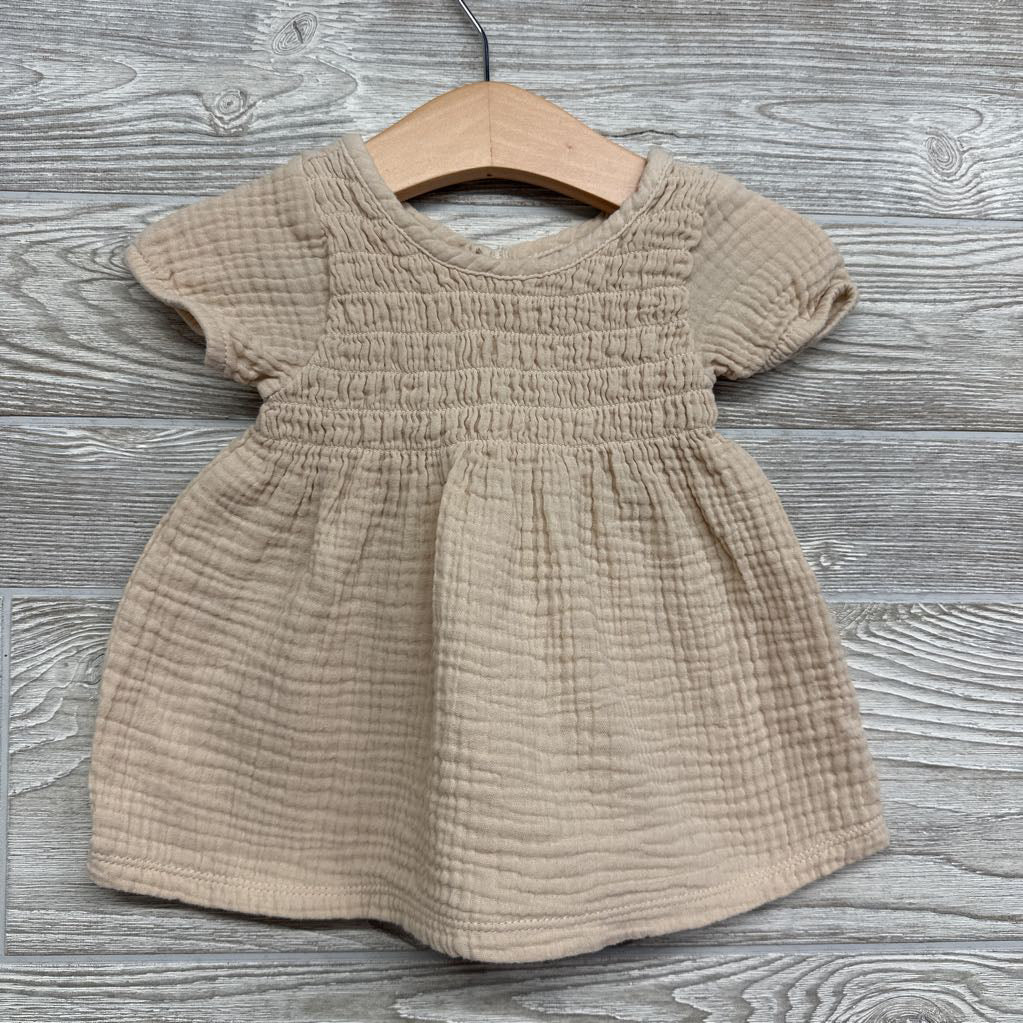 Smocked Muslin Dress 6-9M