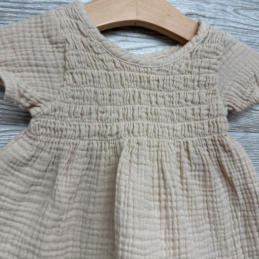 Smocked Muslin Dress 6-9M