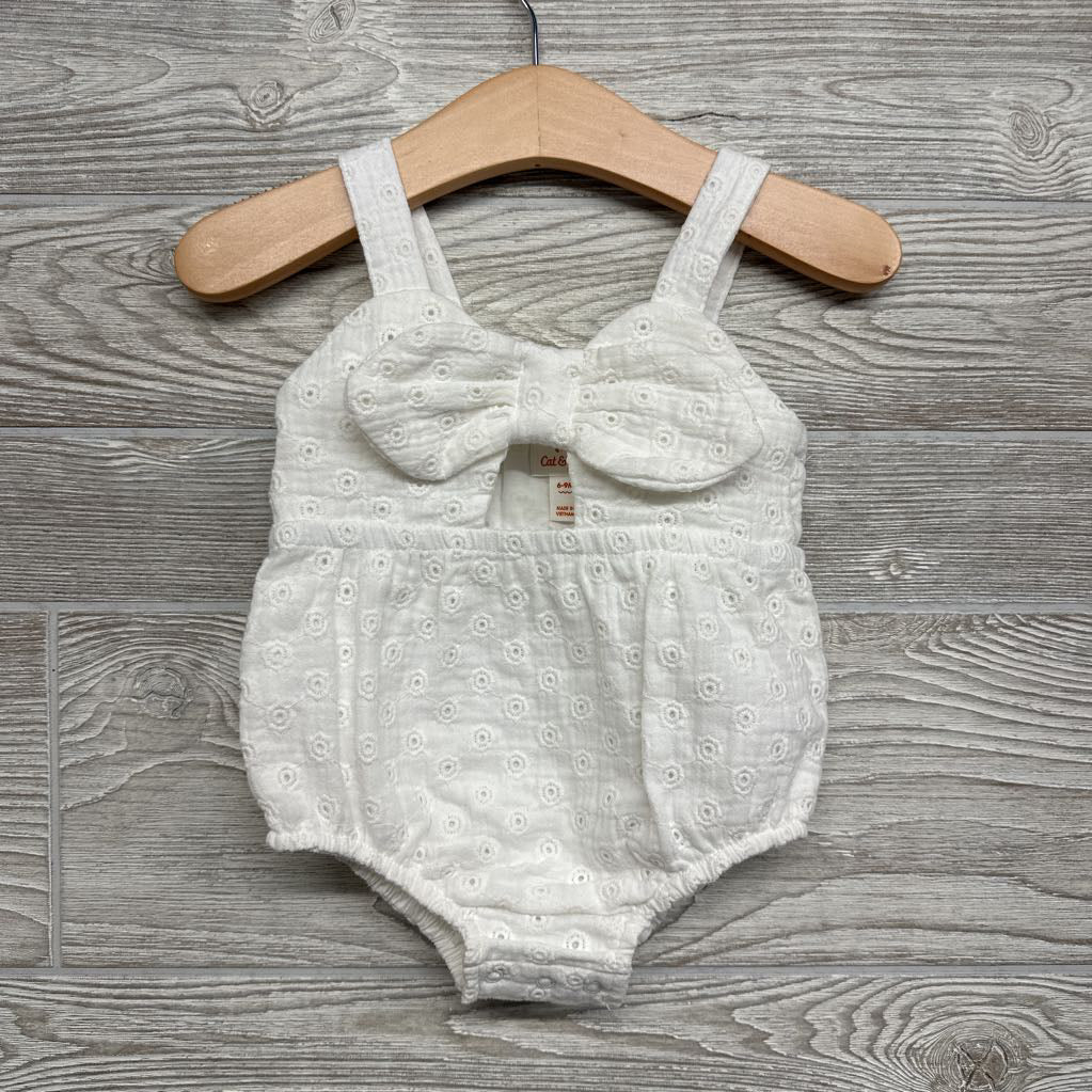 Tank Pointelle Romper Bow 6-9M