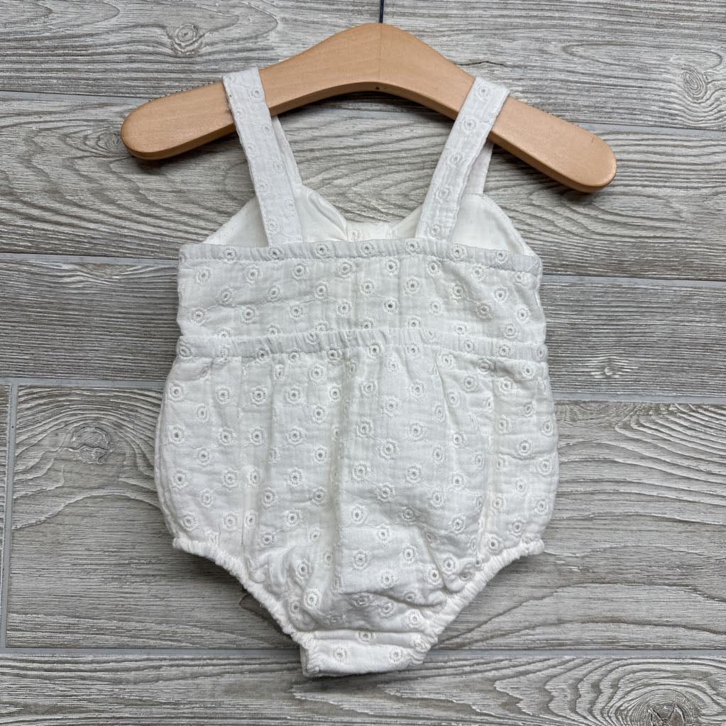 Tank Pointelle Romper Bow 6-9M