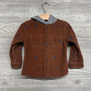 Button Up Corduroy Shirt W/ Hood 2t