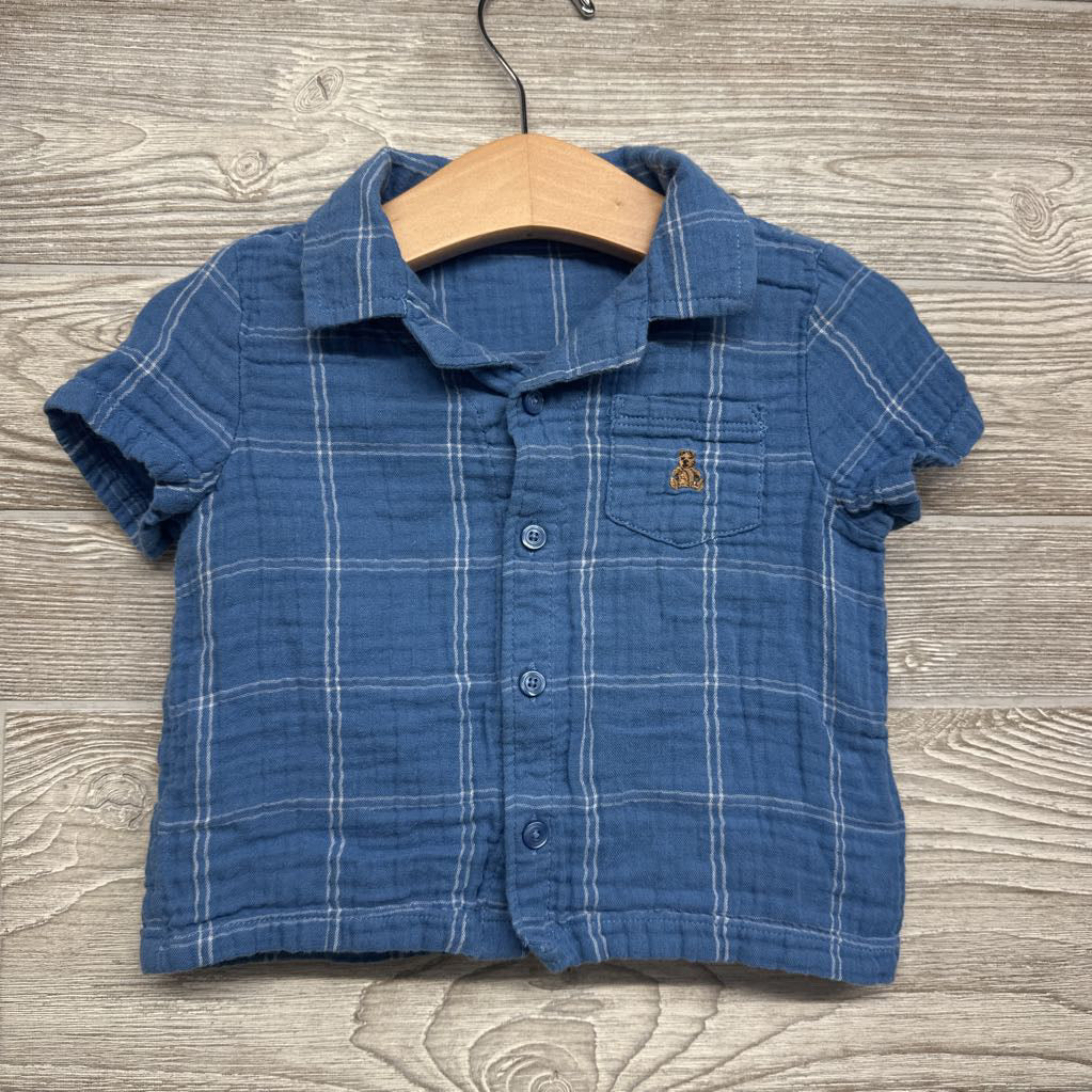 Muslin Button Up SS Shirt 12-18M