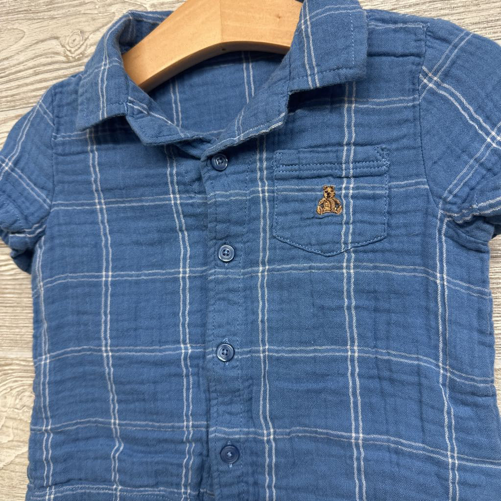 Muslin Button Up SS Shirt 12-18M