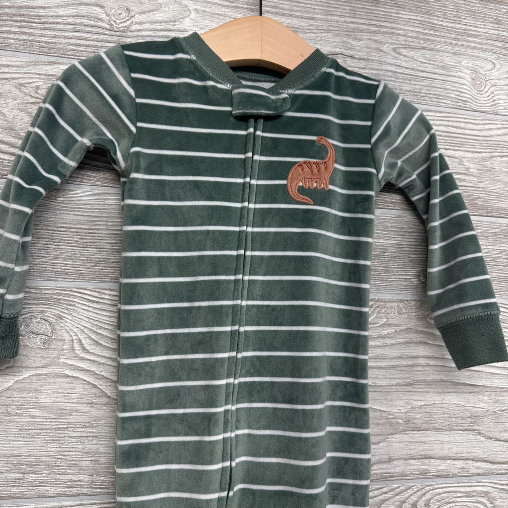 Plush Sleeper Stripes & Dinosaur 12M
