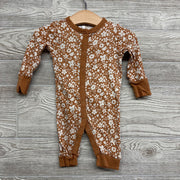 Button Up Coverall Flowers 0-3M
