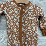Button Up Coverall Flowers 0-3M