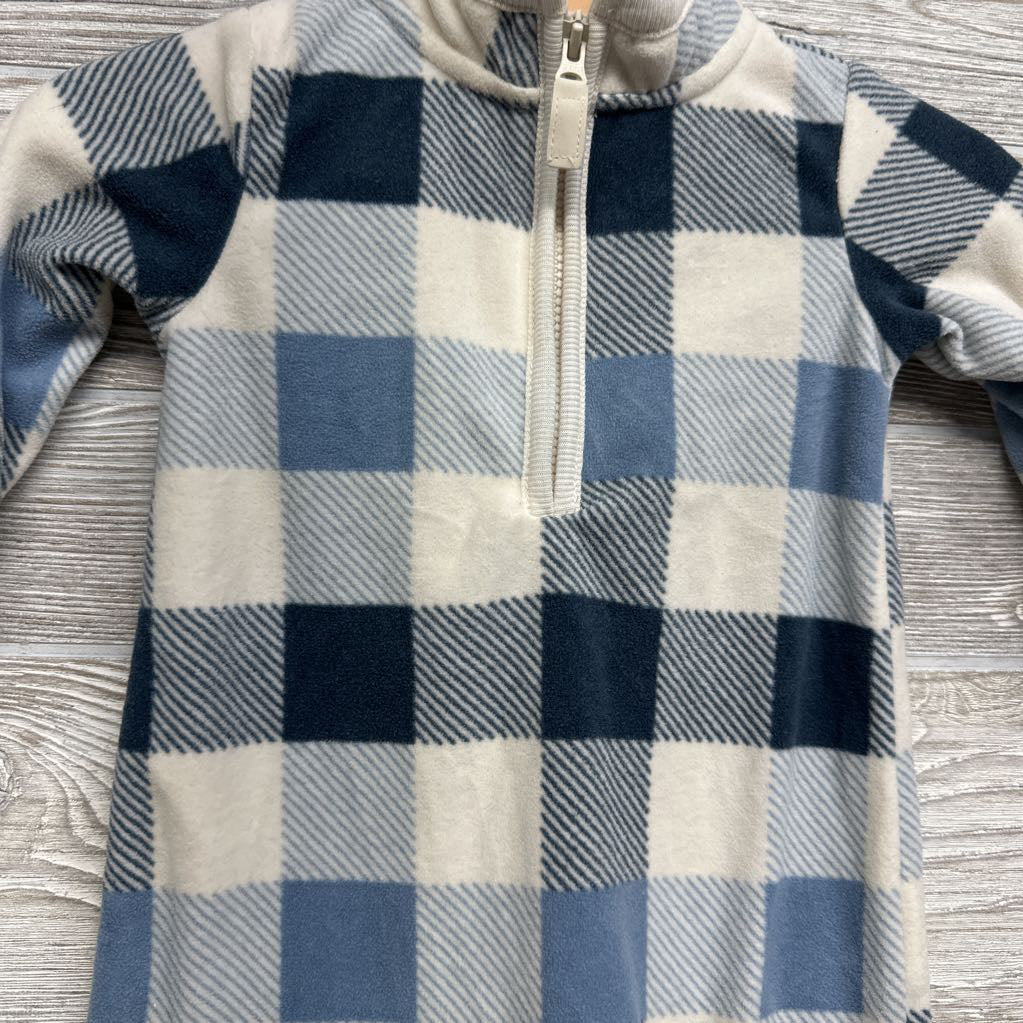 Fleece Gingham Outfit 3-6M