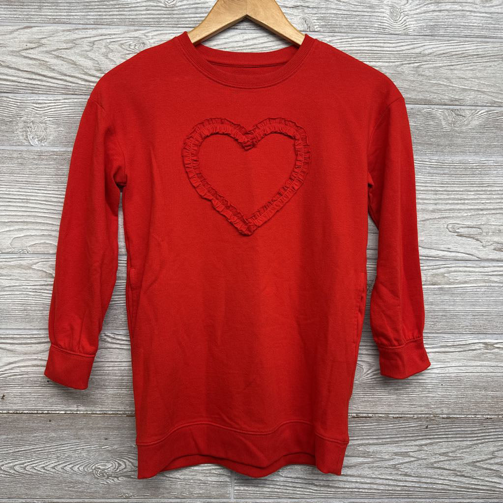 Crewneck Dress Heart Ruffle 8