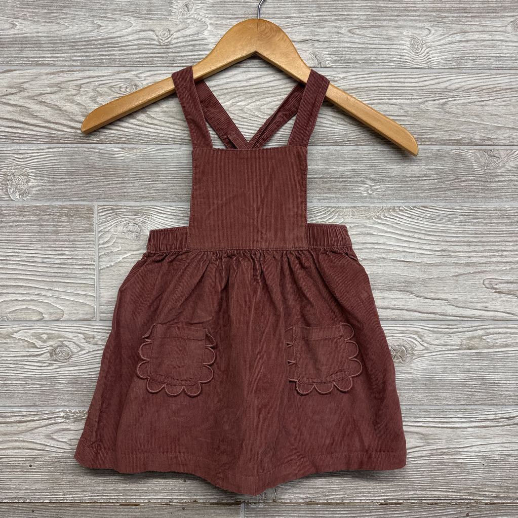 Corduroy Jumper Scallop Pockets 3t