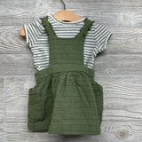 Muslin Jumper W/ LS Striped Shirt 12M