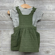 Muslin Jumper W/ LS Striped Shirt 12M