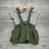 Muslin Jumper W/ LS Striped Shirt 12M