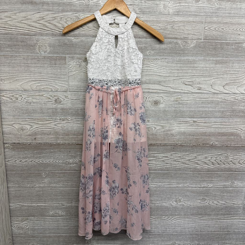 High Low Sheer Dress Jewels Flowers 7