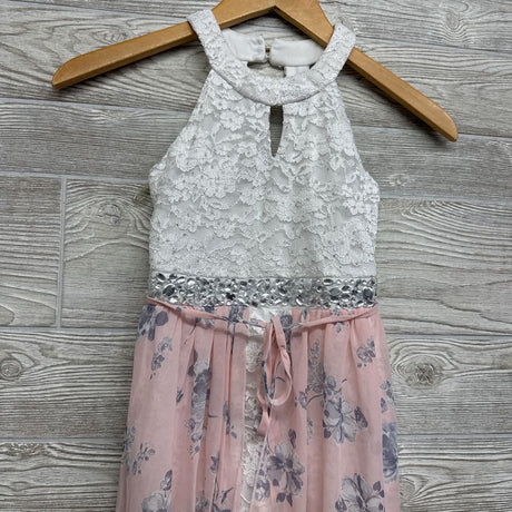 High Low Sheer Dress Jewels Flowers 7