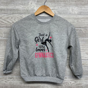 French Terry Crewneck Just A Girl Who Loves Gymnastic 7-8