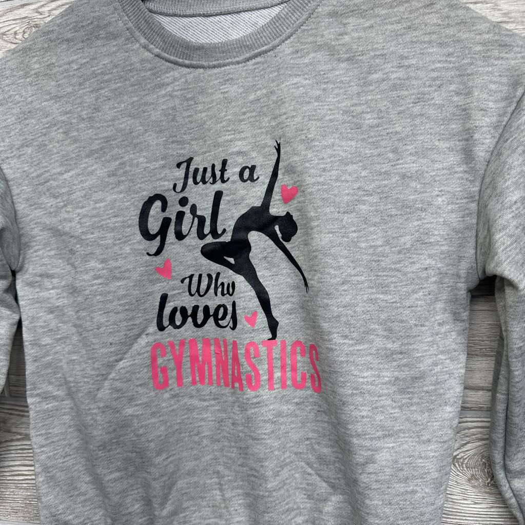 French Terry Crewneck Just A Girl Who Loves Gymnastic 7-8